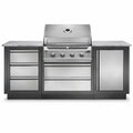 Patio Outdoor Kitchen Gas Grill - Patio Elegance OASIS™ 100 with Built-in 500 Series 32" Grill
