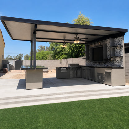 KoKoMo Montego Outdoor Kitchen BBQ Island – Stylish Built-In Grill Island for Patios
