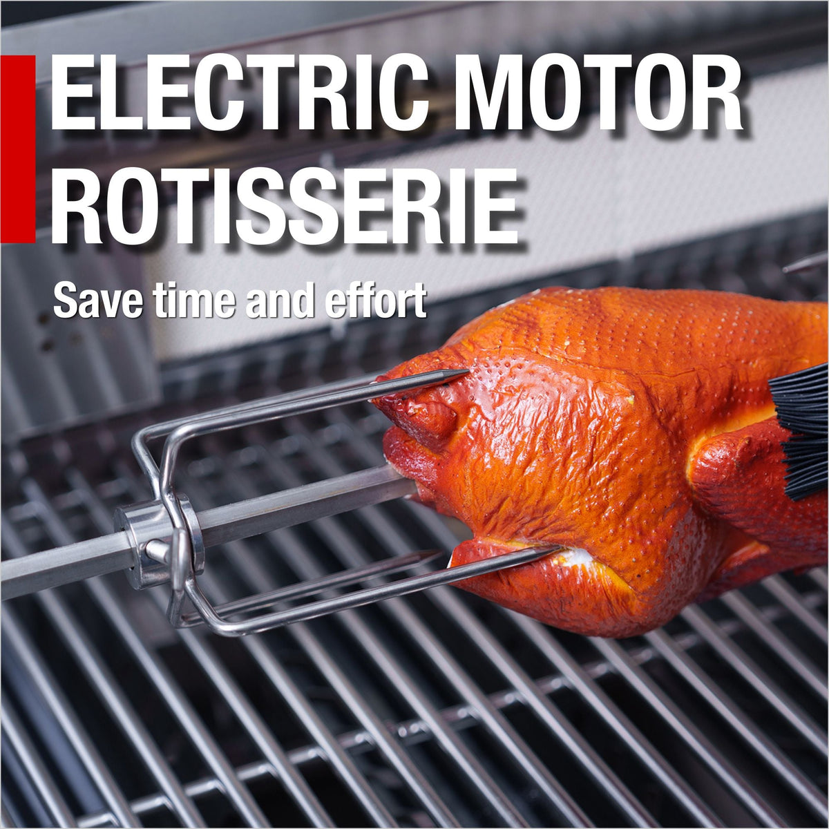 Stainless Steel Gas Grill with Rotisserie Kit - Outdoor Kitchen Island