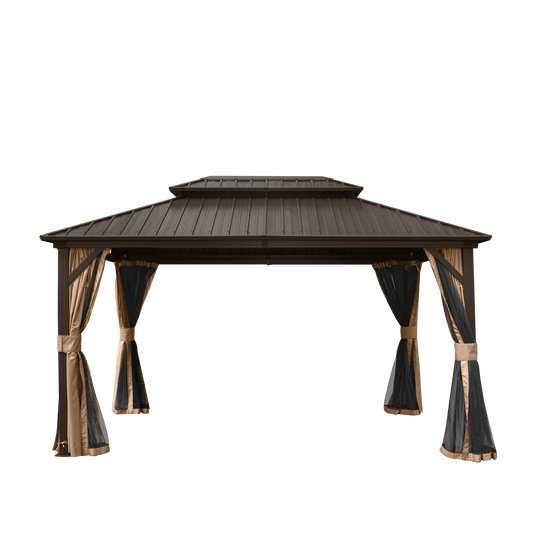 10' x 12' Hardtop Gazebo Permanent Metal Gazebo