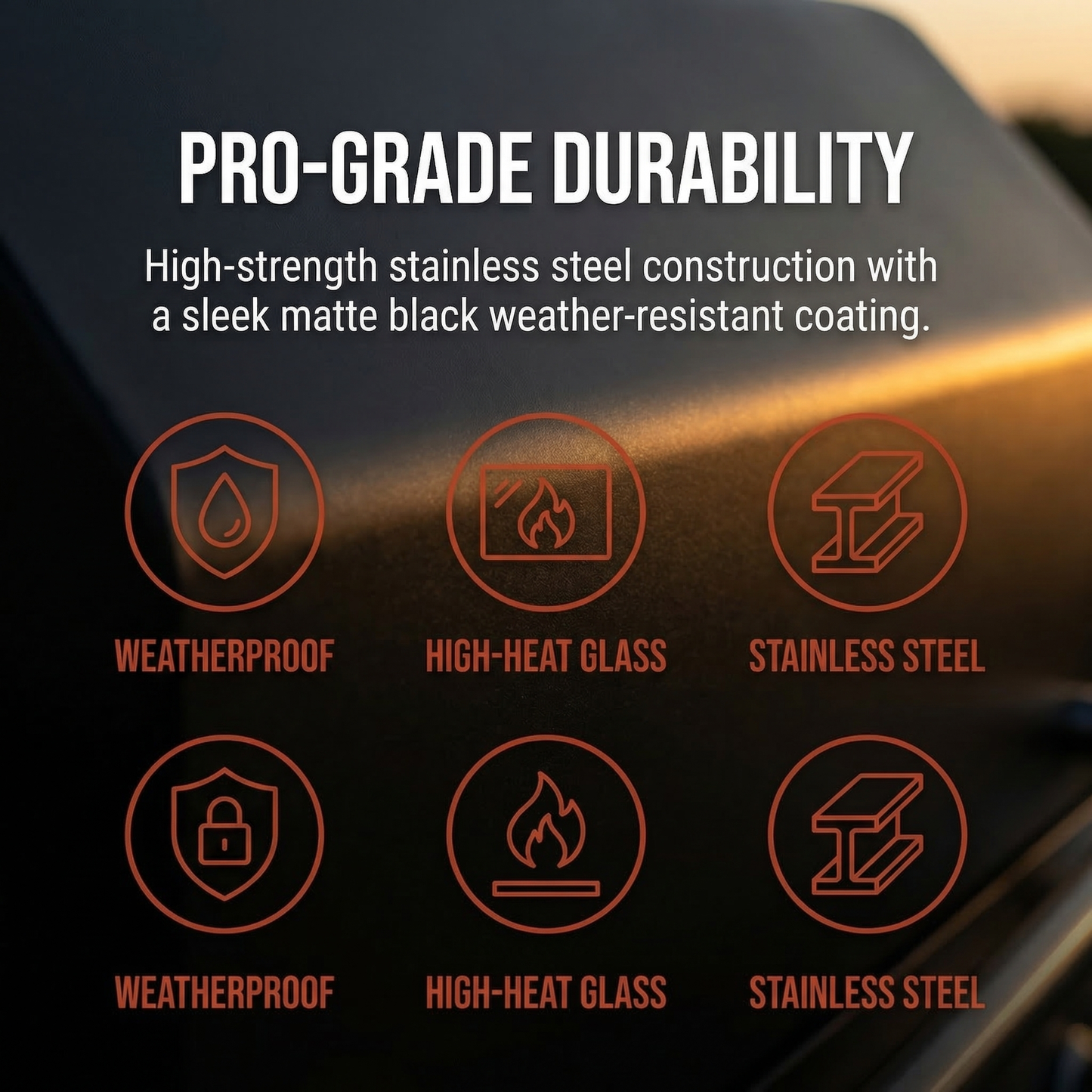 6-Burner Deluxe Stainless Steel Propane Gas Outdoor Kitchen Grill