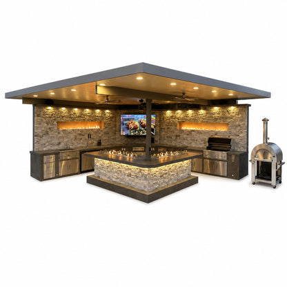 KoKoMo Luxury Outdoor Kitchen BBQ Island - Custom Built Premium Cooking Station for Your Backyard