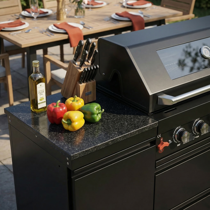 6-Burner Deluxe Stainless Steel Propane Gas Outdoor Kitchen Grill