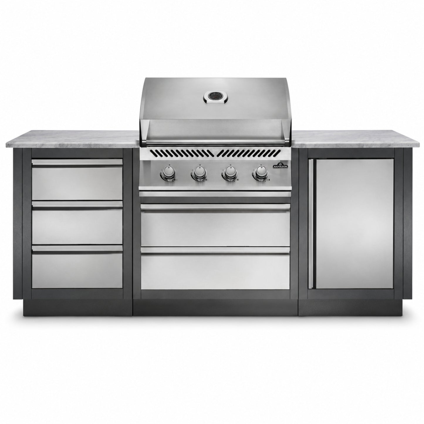 Patio Outdoor Kitchen Gas Grill - Patio Elegance OASIS™ 100 with Built-in 500 Series 32" Grill