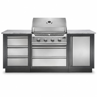 Patio Outdoor Kitchen Gas Grill - Patio Elegance OASIS™ 100 with Built-in 500 Series 32" Grill