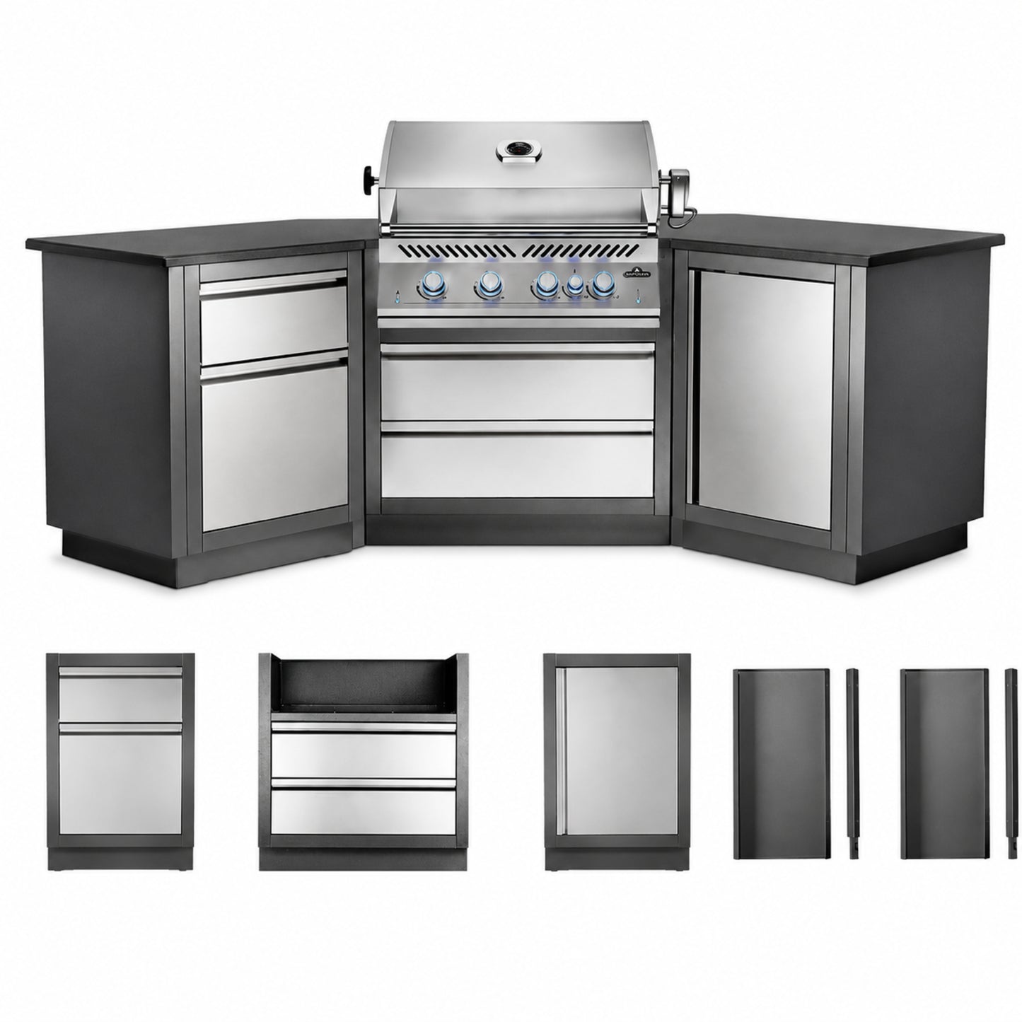 Patio Outdoor Kitchen Grill - Patio Elegance OASIS™ 200 with Built-in 700 Series 32" Gas Grill