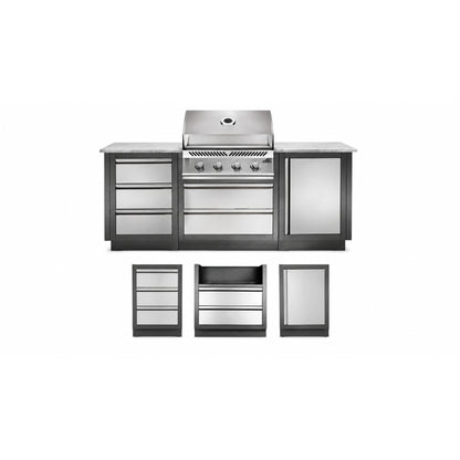 Patio Outdoor Kitchen Gas Grill - Patio Elegance OASIS™ 100 with Built-in 500 Series 32" Grill