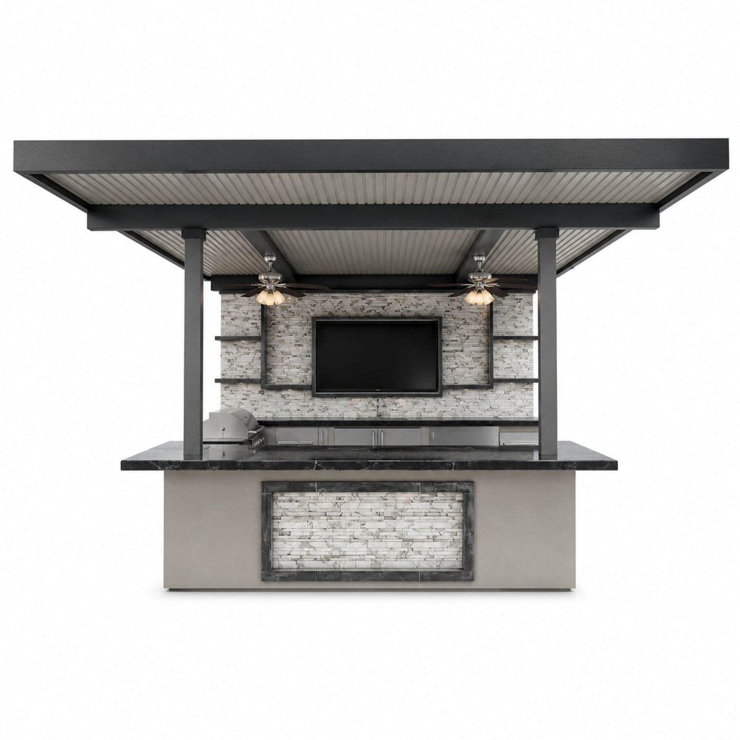 KoKoMo Montego Outdoor Kitchen BBQ Island – Stylish Built-In Grill Island for Patios