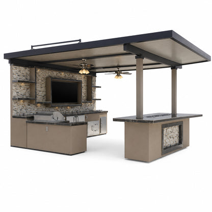 KoKoMo Montego Outdoor Kitchen BBQ Island – Stylish Built-In Grill Island for Patios