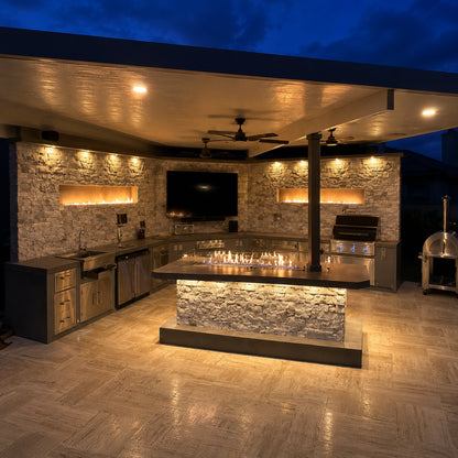 KoKoMo Luxury Outdoor Kitchen BBQ Island - Custom Built Premium Cooking Station for Your Backyard
