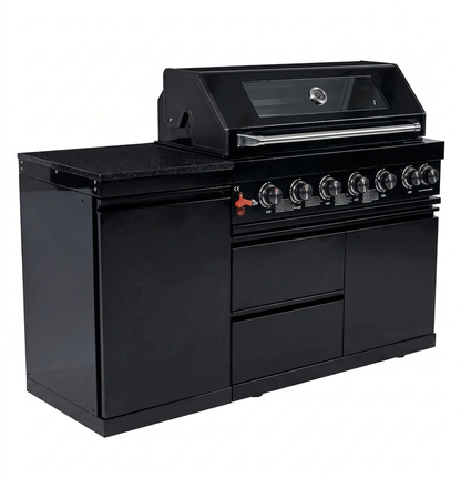 6-Burner Deluxe Stainless Steel Propane Gas Outdoor Kitchen Grill